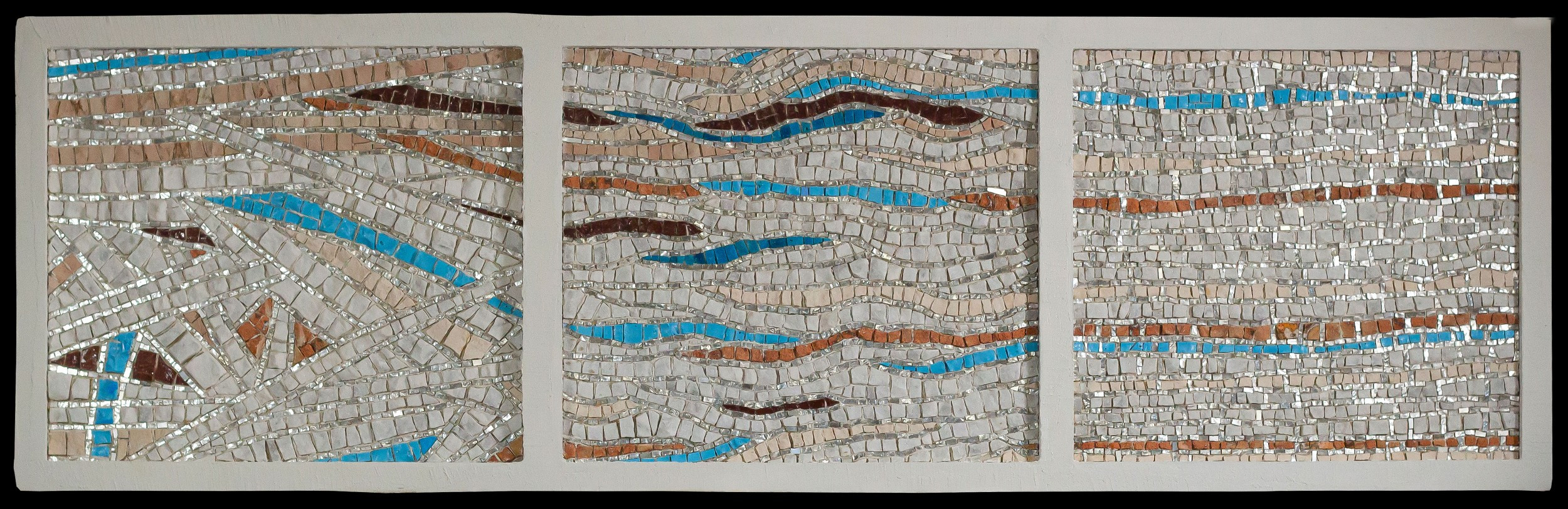 Mosaic artwork triptych