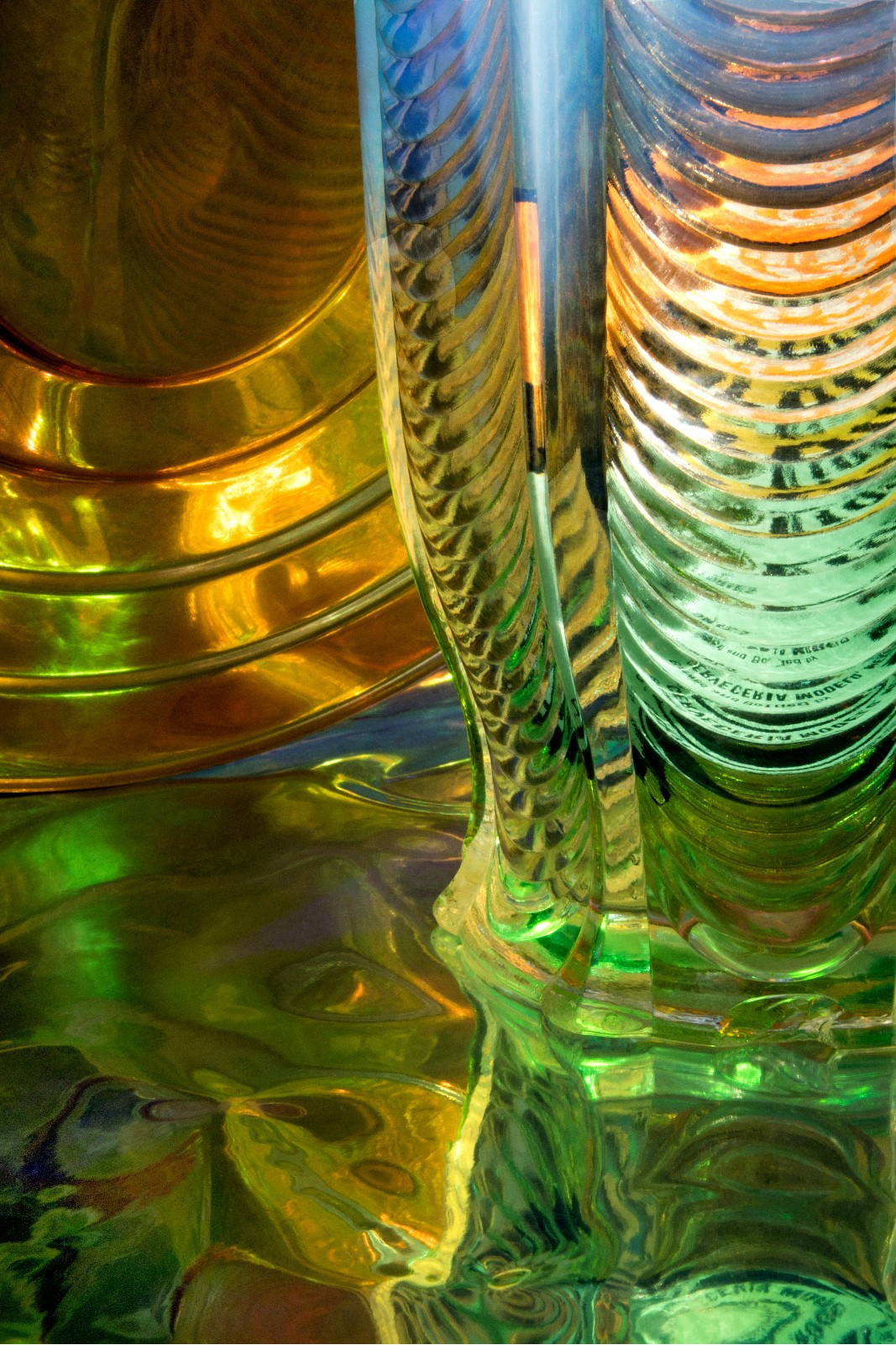 colourful artwork of glass